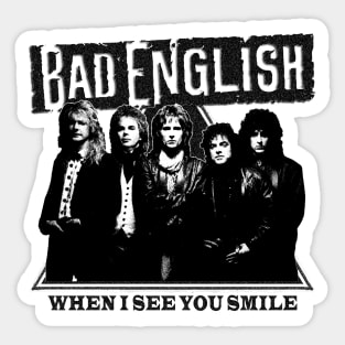 Bad English Grunge Style Sticker